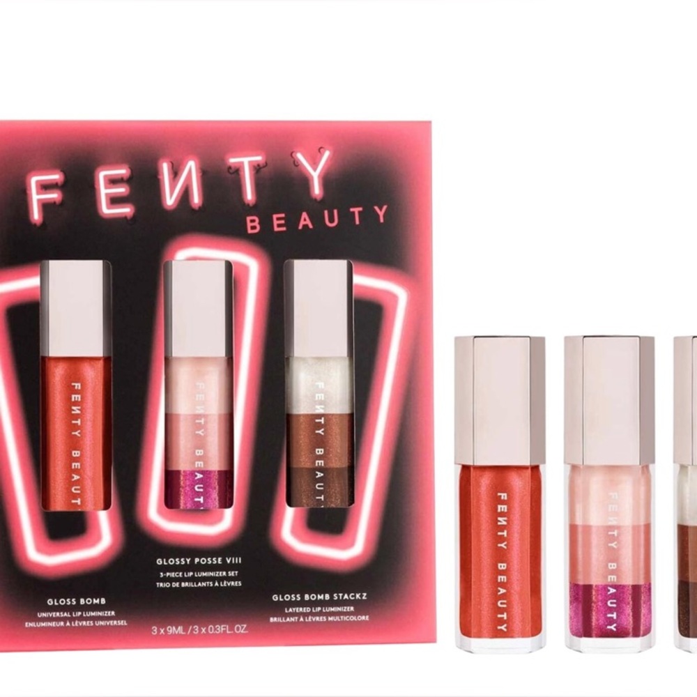 Fenty Beauty Gloss Bomb Set - Red, Pink, White sold out